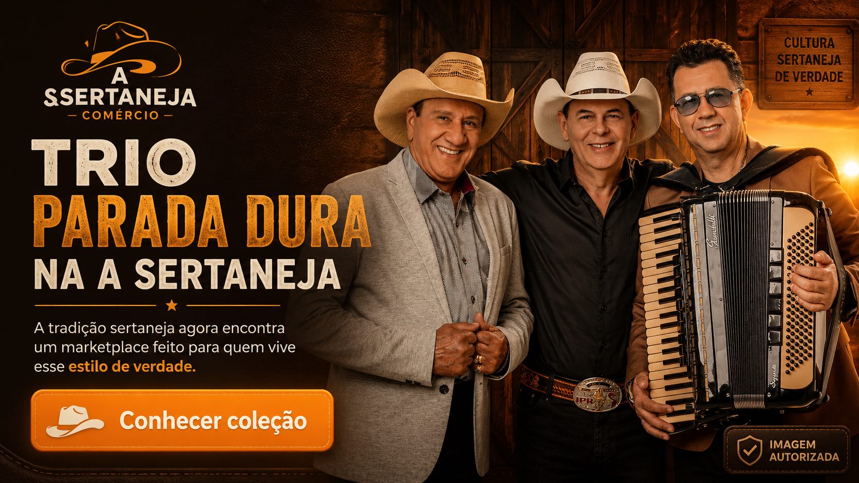 Trio Parada Dura na A Sertaneja - A tradição sertaneja agora encontra um marketplace feito para quem vive esse estilo de verdade.
